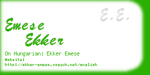 emese ekker business card